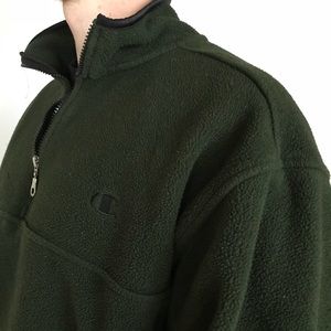 (Vintage) Green Champion Quarter-Zip Fleece